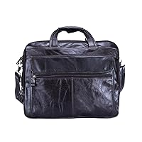 Men Genuine Leather Briefcases Handbag 15.6