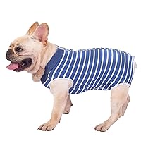 Surgery Recovery Suit - Recovery Shirt for Male Female Dog Cats Professional Dog Onesie for Surgery Spayed Dog Recovery Suit Female - Surgery Recovery Suit -Vu01,Bluestripe-XL