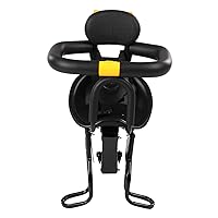 Bike Baby Seat Kids Child Safety Carrier Front Seat Saddle Cushion with Back Rest Foot Pedals