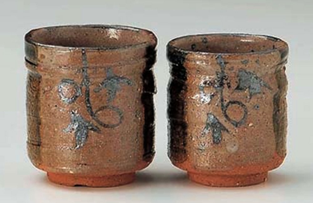 KOORIBE 3inches Set of 5 Pair of Teacups TOHKI Japanese Pottery