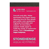 Legion Stonehenge Aqua Mini Artist Pad, 2.5 by 3.5 Inches, White Hotpress Paper, 10 Sheets (L21-SQH140WH23)