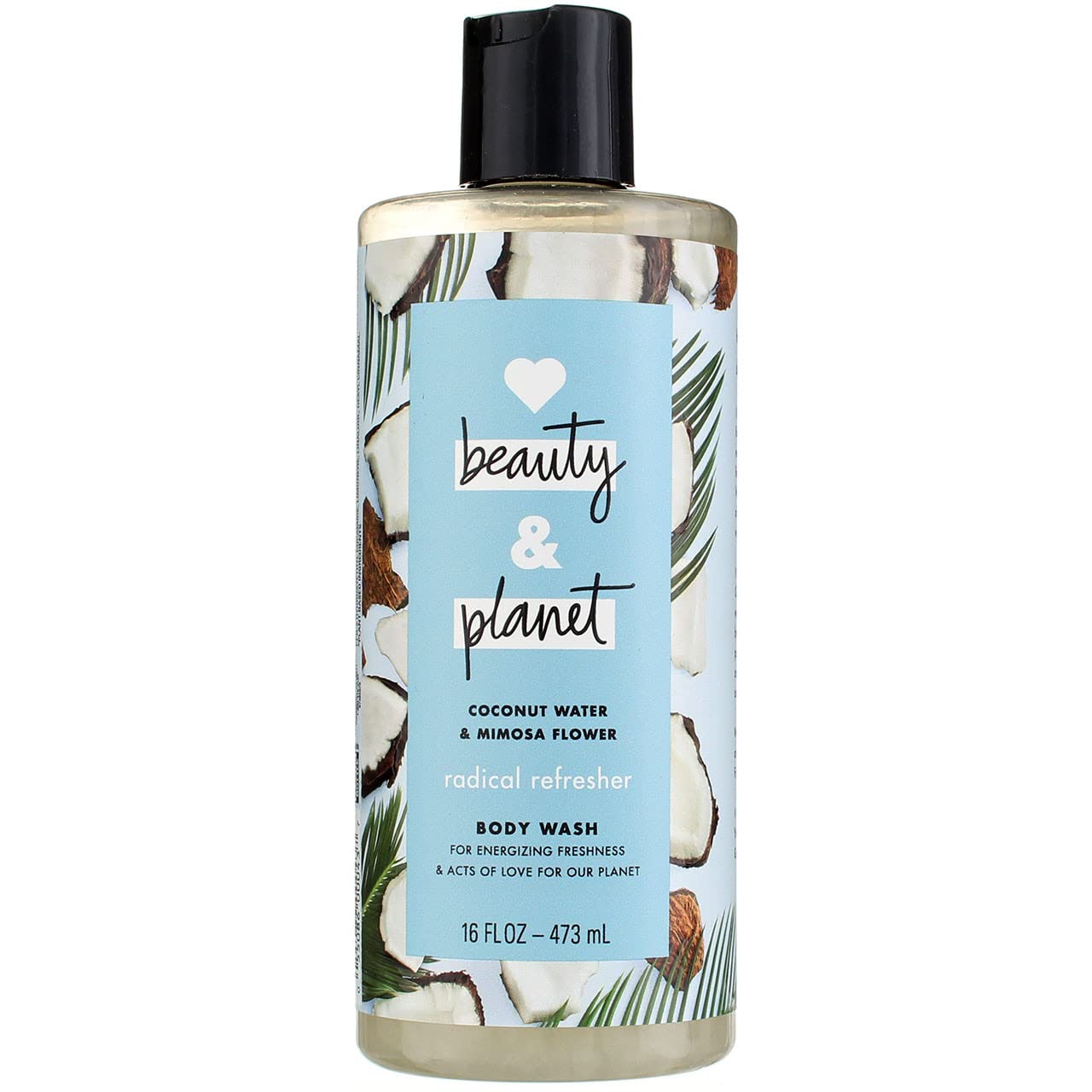 Love Beauty And Planet Radical Refresher Body Wash for Energizing Freshness Coconut Water & Mimosa Flower Hydrating Bodywash 16 oz