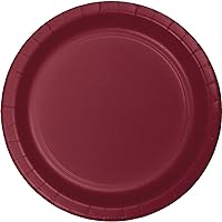 Club Pack of 240 Burgundy Disposable Paper Party Luncheon Plates 7