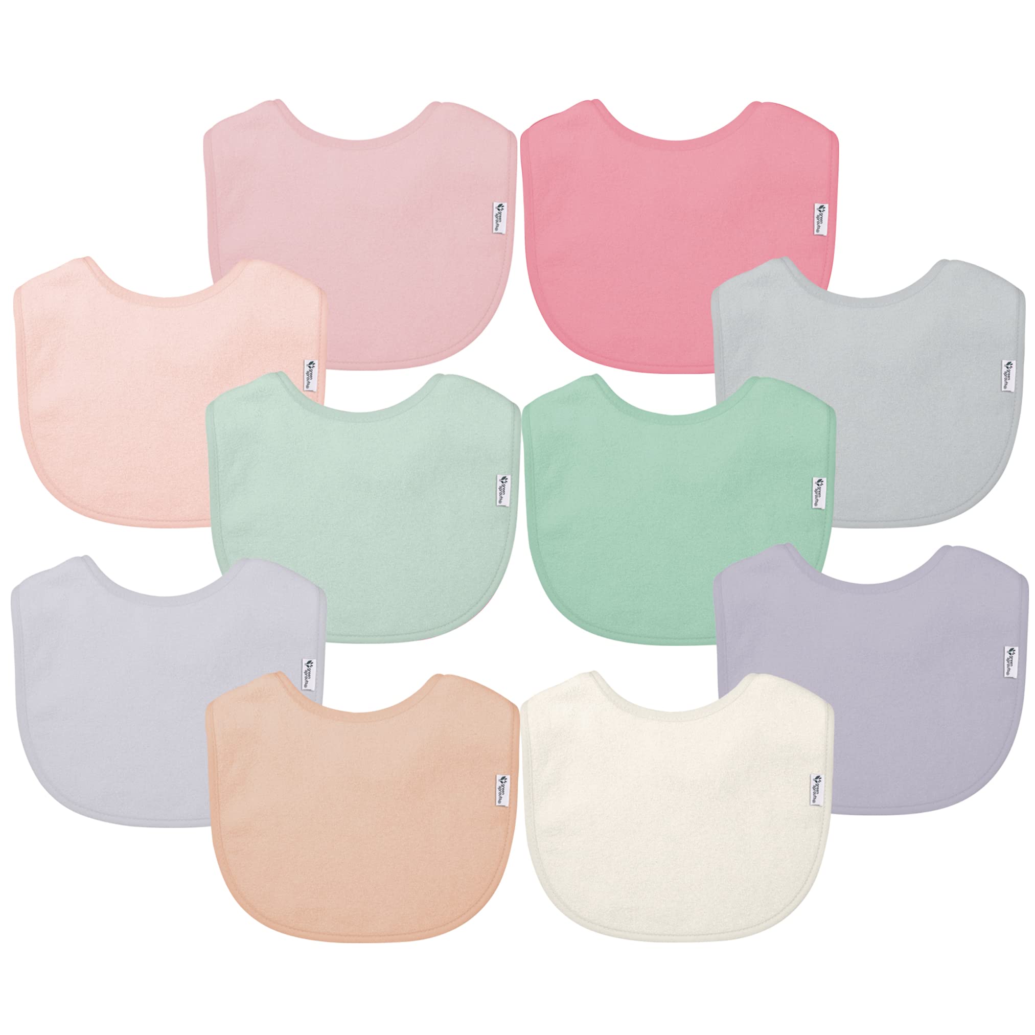 green sprouts Unisex Baby Stay-dry Infant Bibs, Rose