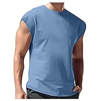 Tank Shirt, Sleeveless Oversize Casual Fashion Soft Muscle Vest Vest Bodybuilding Sleeveless Muscle Shirts Fitness Top for Men T-Shirt Tee