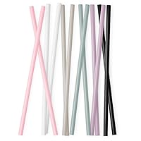 Simple Modern Plastic Reusable Straws | BPA Free and Waste Reducing Plastic Straw for Tumblers and Travel Mugs | Trek Collection | 12 Pack | Assortment 1