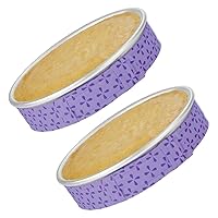 ABOOFAN 2pcs Cake Pan Strip Square Cake Pan Round Cake Pans Baking Uniform Strip Cake Strips Baking Cake Baking Accessories and Tools Baking Pan Cotton Cake Strips Doming Strip Purple Belt