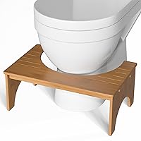 Toilet Stool Bamboo Poop Stool for Bathroom - 7 Inches Height for Adults and Kids Foot Stool can Relieve Intestinal Pressure and Help Defecation