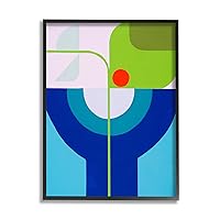 Green & Blue Geometric Framed Giclee Art by Marion Griese