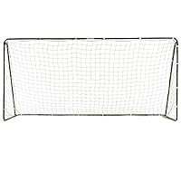 Franklin Sports Competition Soccer Goals - Backyard Portable Steel Soccer Goals - Adult + Youth Soccer Goal with Net + Ground Stakes Included - Multiple Sizes + Colors
