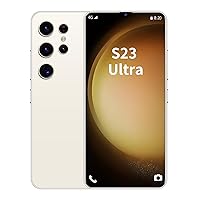 Unlocked Android Phone S23 Ultra Cellphone Android 13 Smart Mobile Phone 8-core 8GB+256GB Cell Phone 6.8-inch HD Screen Mobile Phone 50MP+24MP Camera 6500 mAh Extra Large Battery Dual SIM (White)