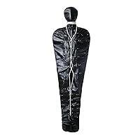 BDSM Fun Supplies Alternative Toys Leather Bondage Suit PU Beauty Sleeping Bags Body Bags Mummy Stage Game Props (Black)