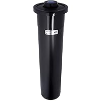 San Jamar One-Size-Fits-All Ez-Fit In-Counter Cup Dispenser Fits 8-46 Oz Cups with Interchangeable Gaskets for Restaurants, Dining Halls, and Fast Food, Plastic, 23.25 Inches, Black