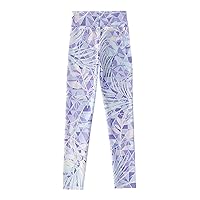 Little Child Girl Summer and Autumn High Waist Printed Yoga Pants Ice Skinny Sports Pants Clothes for Pants Baby