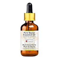 Pure Styrax Essential Oil (Liquidambar styraciflua L) with Glass Dropper Steam Distilled 10ml (0.33 oz)