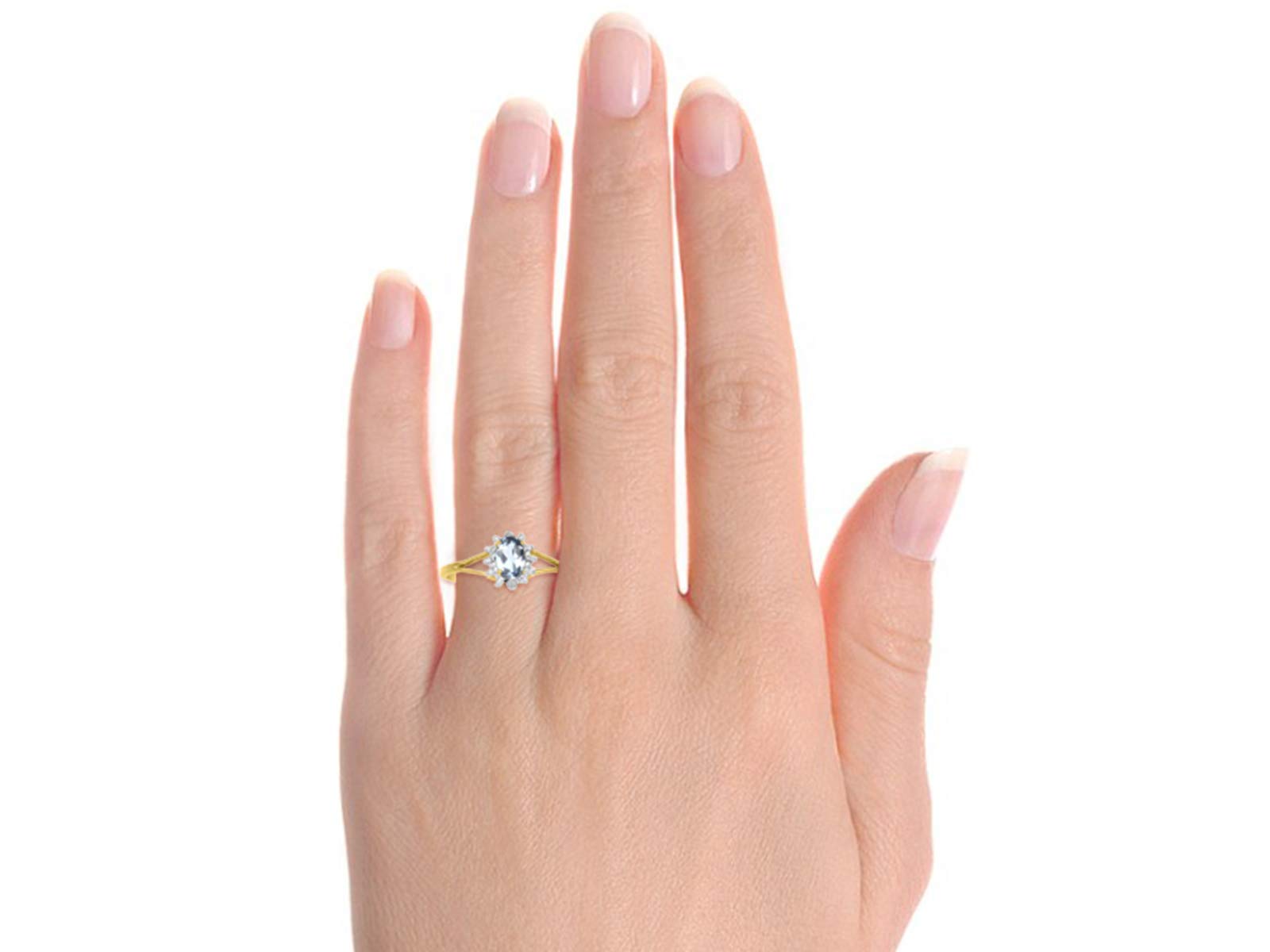Rylos Simply Elegant Beautiful Aquamarine & Diamond Matching Set - Ring, Earrings and Pendant Necklace - March Birthstone*