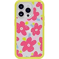 OtterBox iPhone 14 Pro Symmetry Series Clear Case - Whimsy Bloom (Yellow), Snaps to MagSafe, Ultra-Sleek, Raised Edges Protect Camera & Screen