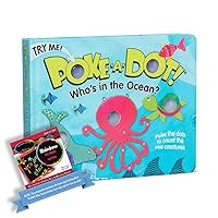 Melissa & Doug Poke-A-Dot Who's in The Ocean: Pop-a-Tronic Board Activity Kit Bundle with 1 Theme Compatible M&D Scratch Fun Mini-Pad (31342)