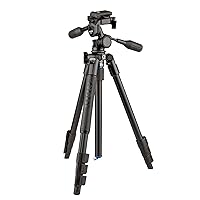 SLIK PRO AL-324-3W Aluminum Tripod Kit with SH-747 3-Way Pan Head, Black (613-372)