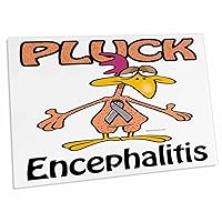 3dRose Chicken Pluck Encephalitis Awareness Ribbon Cause Design - Desk Pad Place Mats (dpd-114753-1)