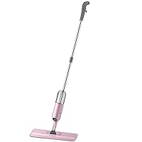 True & Tidy Multi-Surface Spray Mop with Refillable Water Bottle, SPRAY-250, Pink
