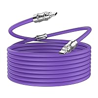 USB C to USB C Cable, PD100W Skin-Friendly Liquid Silicone Material Fast Charging Cable USB Type C Interface Device Universal Charging Cable Purple 3.3Ft