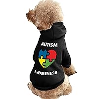 Dog Hoodie Soft Dog Sweatshirt Cat Apparel Pet Clothes Coat Autism Awareness Causes Puppy Sweater for Dog Cat 2XL