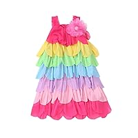 Girls Toddler Kids Summer Sleeveless Sundress Casual Rainbows Custome Dance Party Dress Dress Party for Girls
