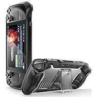 Mumba [Blade Series Case for Steam Deck 2022 with Kickstand, TPU Grip Shock Protective Cover Accessories, Heat Dissipation Friendly, Anti-Slip & Anti-Scratch Protector (Black)