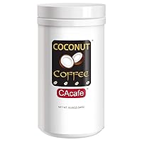 CAcafe Coconut Coffee, Coconut Infused Colombian Coffee, Creamy Drink Mix, Make Iced or Hot, Packed with Antioxidants, Natural Energy, and Stress Relief 19.05oz