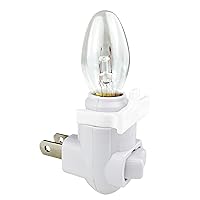 National Artcraft® White Night Light Kit Includes 4 Watt Incandescent Bulb and Shade Mounting Clip - UL Certified - Perfect for Hallway, Bathroom, Bedroom and Nursery (Pkg/10)