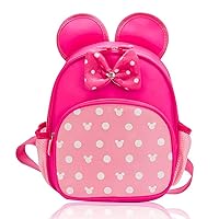 Voikukka Pink Cute Kid Backpacks for Little Girls Mini Mouse Backpack Toddler Bookbag Small Kids Preschool Backpacks for Girl Backpack Gift Childrens Book Bag Travel Backpacks