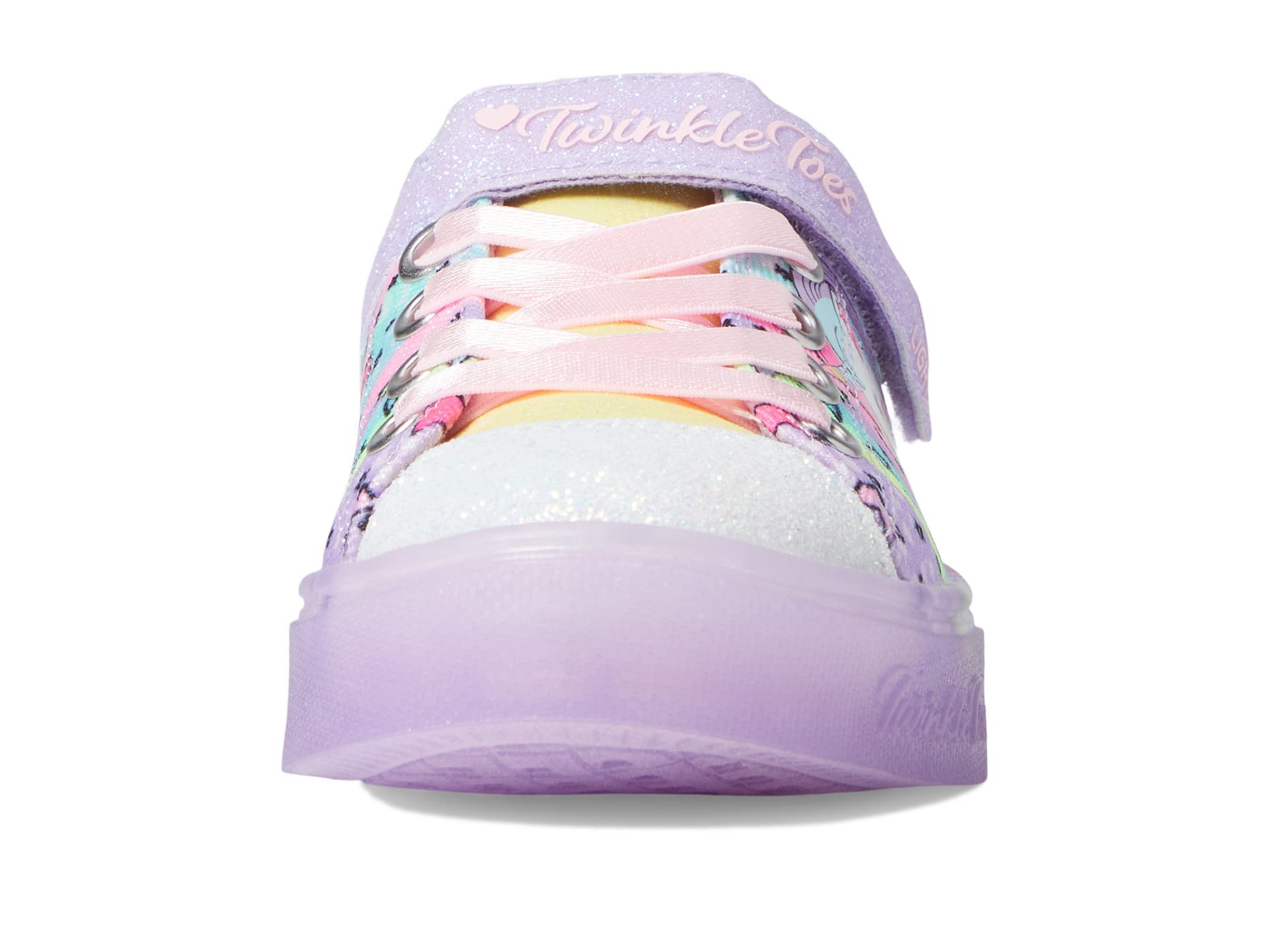 Skechers Kids Girls Toes Twinkle Sparks Ice-Unicorn Bu Sneaker, Lavender/Multi, 3 Little Kid
