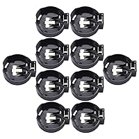 Bettomshin 10Pcs CR2477 Horizontal Coin Button Battery Holder Black Container Case