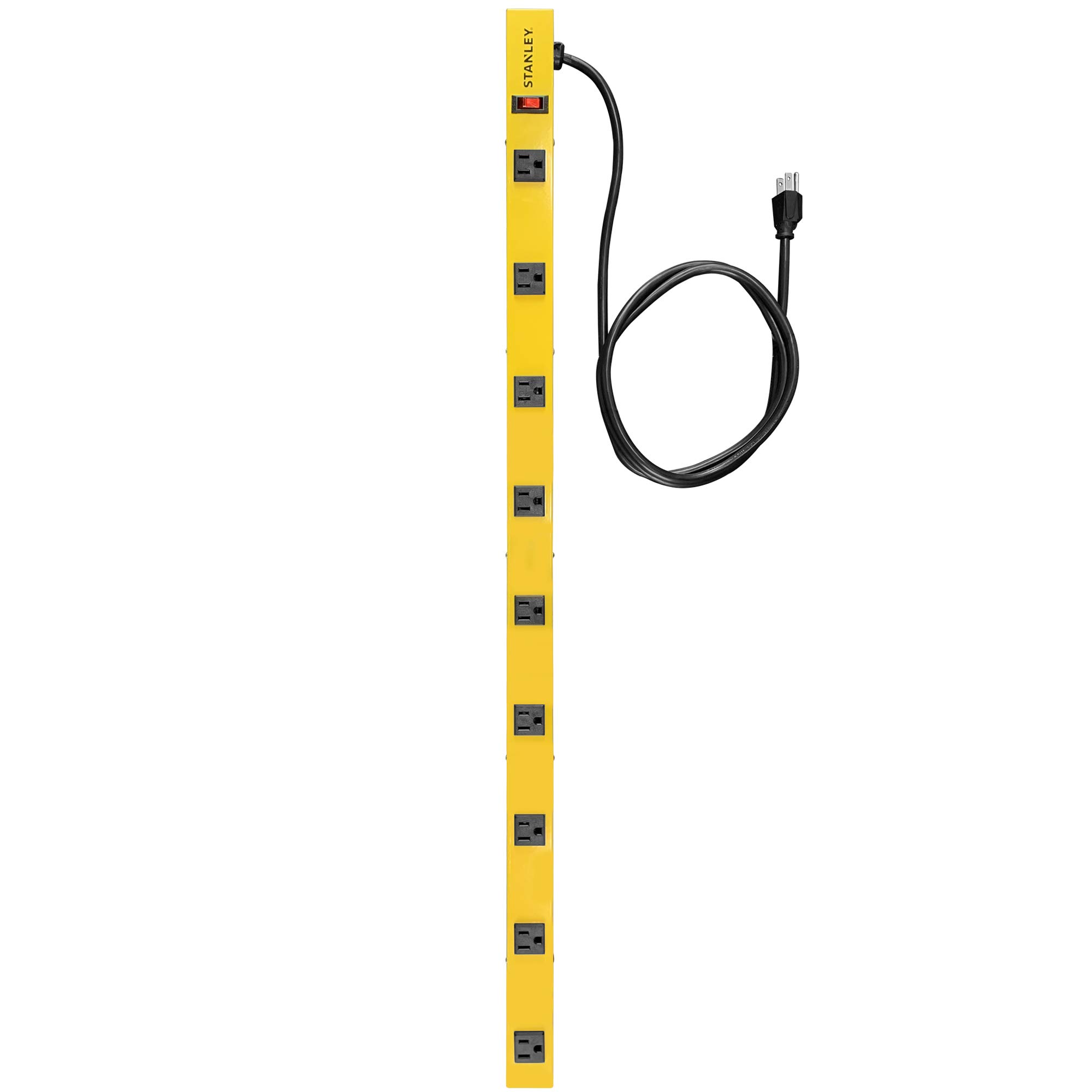 Stanley 31615 NCC31615 ShopMAX Pro 9-Outlet Surge-Protector Power Bar, 6-Foot Cord, Yellow