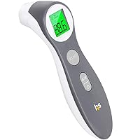 HealthSmart Digital Thermometer for Adults and Children, Forehead Thermometer, Baby Thermometer, Infrared Thermometer, Temperature Gun to Test Objects or Air, FSA & HSA Eligible (Pack of 1)