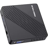 N40 Mini PC Fanless Celeron N4020,up to 2.8GHz with 4GB DDR4/64GB eMMC RAM Mini Desktop Computer, Support 4K UHD, VGA Port,2.4G/5.8G WiFi&BT4.2,3xUSB3.0 Ports,1x SD Card Slot for Business Home Office