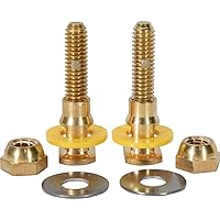 Fluidmaster 7110A-001-P10 Setfast Self-adjusting Toilet Bowl To Floor Bolts, 5/16 In. x 1-1/2 to 2-1/4 In, Brass