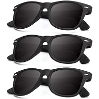 Polarized Sunglasses for Men and Women Matte Finish Sun glasses Color Mirror Lens UV Blocking (3 Pack)