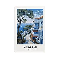 Vung Tau Travel Print, Vung Tau Vietnam Travel Gift,Travel Poster,Travel Print Gift,Room Aesthetics Poster Print for Teen Boys Room Wall Art Canvas Painting Print Unframe-8 20x30inch(50x75cm)
