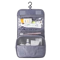 Small cosmetic bags, Makeup bags travel Wash bag Waterproof Simple Portable Multi-function Large capacity Storage Toiletry bag for women-gray 24x9.5x20cm(9x4x8inch)