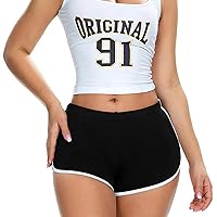 Women's Color Block Sexy Running Stretch Tight Yoga Sports Shorts