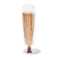 Skeem Helix Fireplace Glass Match Cloche with Striker - Includes 120 Long Matches (White-Tipped Matches) - Perfect Fireplace Matches, Decorative Matches in a Jar