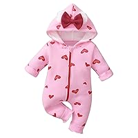 Baby Jumper Boy Bow Hooded Romper Fit Footed Long Sleeve Zipper Bow Playwear Pajamas 18 Month Outfit Boy