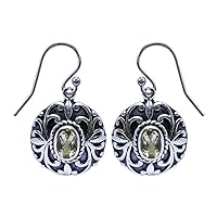 Drop Dangle Fashion Earring in 925 Sterling Silver Citrine Gemstone Ethnic Tribal Filigree Designer Earring Jewelry for Women Handmade by Artisan