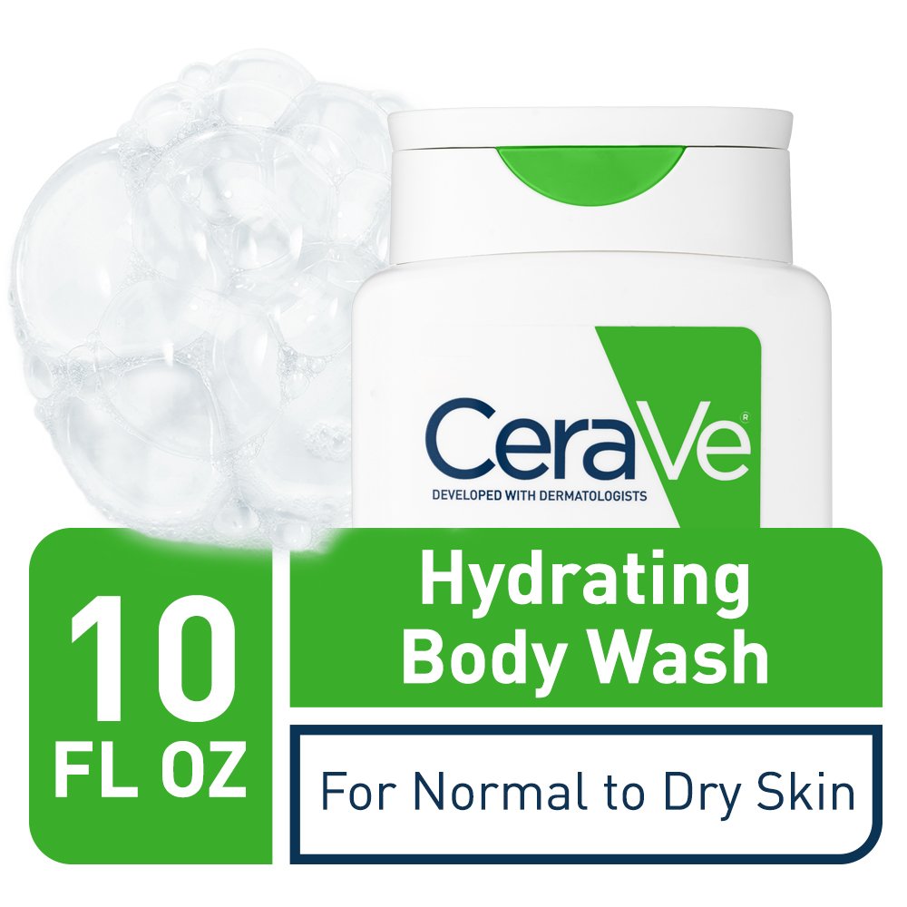 CeraVe Body Wash for Dry Skin | Moisturizing Body Wash with Hyaluronic Acid and Ceramides | Paraben, Sulfate & Fragrance Free | 10 Ounce