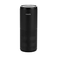 Homedics 4-in-1 UV-C Portable Air Purifier - 360-Degree HEPA Filter, Air Purifiers for Bedroom and Home Small Rooms, 2 Speed Settings for Small Rooms, Black