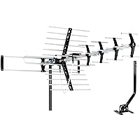 [Newest 2023] Five Star Outdoor HDTV Antenna up to 200 Mile Long Range, Attic or Roof Mount TV Antenna, Long Range Digital OTA Antenna for 4K 1080P VHF UHF with Mounting Pole
