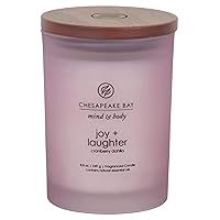 Chesapeake Bay Candle Scented Candle, Joy + Laughter (Cranberry Dahlia), Medium, Home Décor
