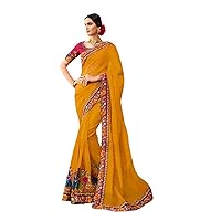 Fancy Indian Women Silk Heavy Embroidery Party Wear Saree Designer Cocktail Trendy Muslim Diwali Wedding Sari 2934